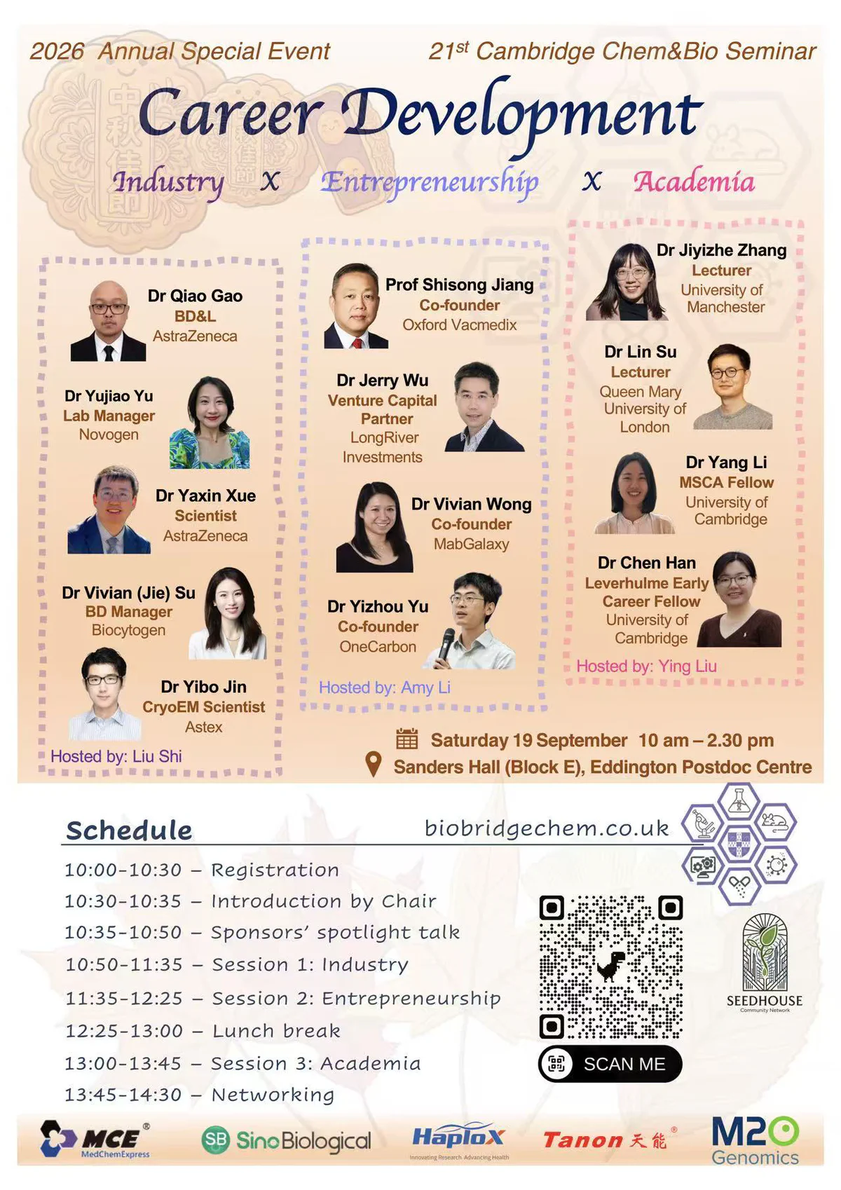 21st Cambridge Chem&amp;Bio Seminar poster: Career Development, 19 September 2026